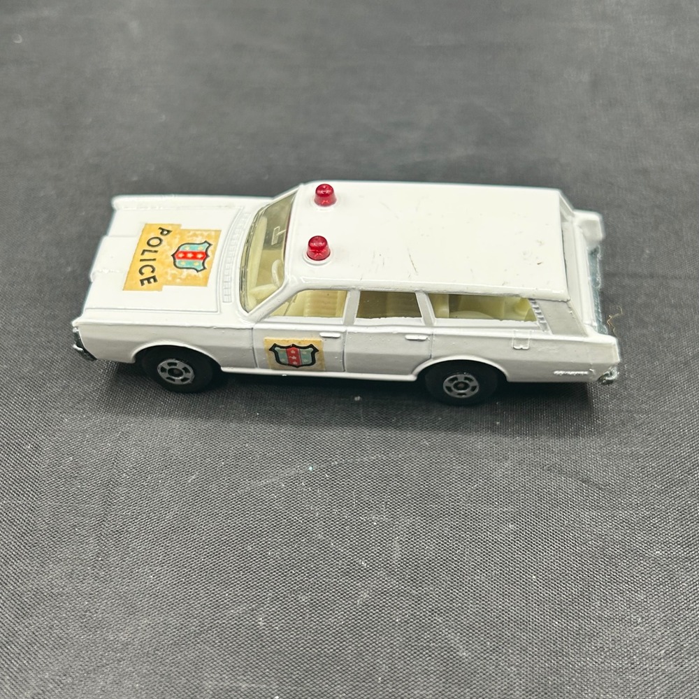 Matchbox Superfast No 55 Mercury Police Car 1971 Lesney Made in England White - Picture 3 of 6